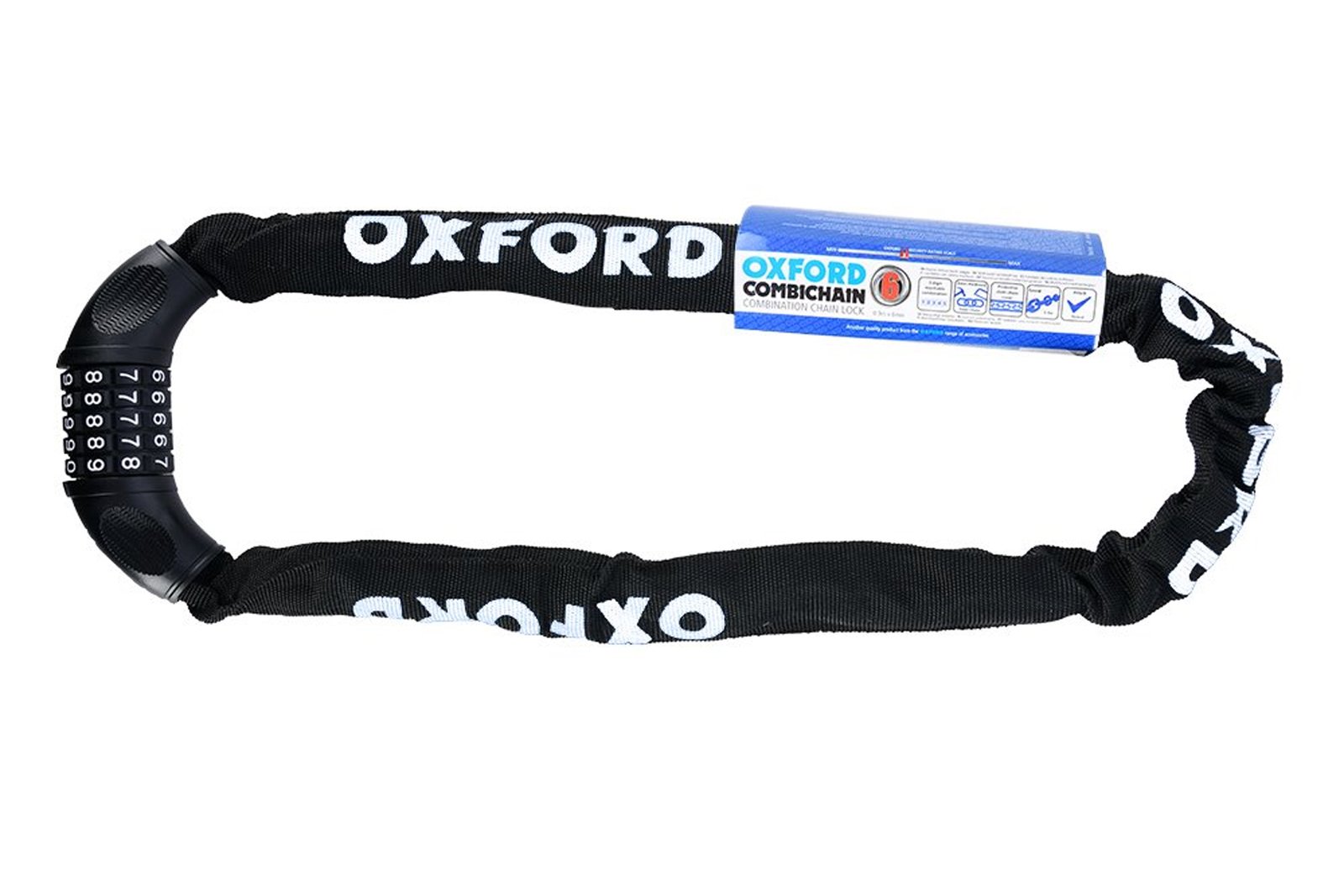 Oxford Combi Chain 6 Lock - 0.9m x 6mm LK111 - Image 3